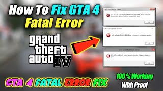 How To Fix GTA 4 Fatal Error  Fatal Error ws10 Fix  DFA Did Not Initialize Properly  100 Working [upl. by Irama]