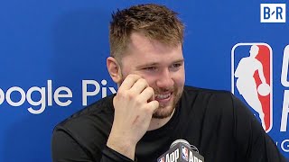 Luka Doncic Downplays Trash Talk After GameWinner I was speaking Slovenian  2024 NBA Playoffs [upl. by Everest346]