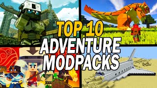 Top 10 Minecraft Adventure amp RPG Modpacks [upl. by Dniren168]