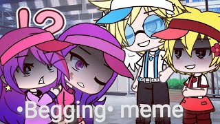 💜•Begging• meme 💜 ft 🍞BreadwinnersPizzawinners🍕✨✨✨ [upl. by Ayouqat]