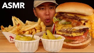 In N Out Animal Style Double Double Flying Dutchman And Fries Mukbang  KevSMR ASMR No Talking [upl. by Hacim567]