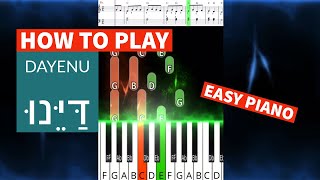 Dayenu Passover piano tutorial איך לנגן את דינו [upl. by Enomed]