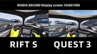 VR QUEST 3 VS RIFT S Display screen comparison assetto corsa [upl. by Janel]