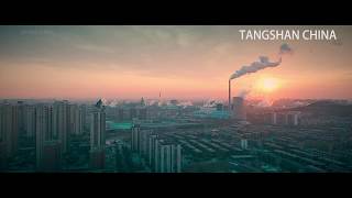 China Tangshan Aerial Video Tangshan Night Aerial Aerial China [upl. by Tsan]