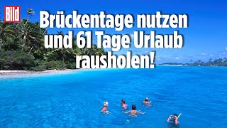 Urlaubstage günstig legen Taktisch Freinehmen und die freien Tage verdoppeln [upl. by Dianne89]