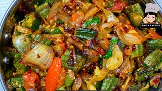 लहसुनी भिंडी दो प्याज़ा  स्वाद में लाजवाब और बनाने में आसान  Lehsuni Bhindi Do pyaza Okra recipe [upl. by Oznole]