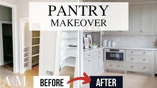 BUILDING A WALKIN PANTRY  Pantry Makeover from START to FINISH  DIY Custom Pantry [upl. by Zelazny]