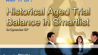 Historical Aged Trail Balance In Smartlist Microsoft Dynamics GP Great Plains by Strophe [upl. by Orna131]