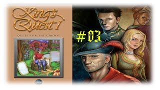 Kings Quest 1 PC 1990  SCI GERMAN 3 Weil Baum Lets Play KQ [upl. by Aradnahc]