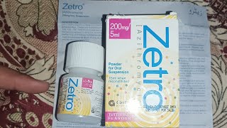 Zetro Syrup Uses  Zetro specifications  Azithromycin uses  Azithromycin ke fayde in hindhi [upl. by Eseneg971]