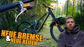 NEUE HOPE TECH 4 V4 BREMSE und NEUE REIFEN  Erster Test  Einbau  Bikevlog  Eggi [upl. by Etnauq]