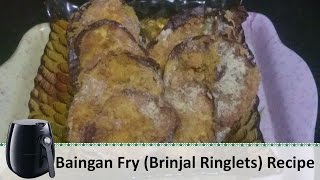 Baingan Fry  Brinjal Ringlets Recipe  Airfryer recipes by Healthy Kadai [upl. by Ribble]