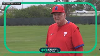 Charlie Manuel back at Phillies spring training after recovery from stroke [upl. by Sheryle]