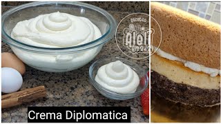 CREMA DIPLOMATICA o DIPLOMATA el RELLENO PERFECTO para PASTELES y POSTRES FRIOS sin SECRETOS [upl. by Eelynnhoj]