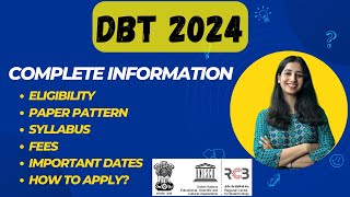 DBT BET JRF 2024 Complete Details I Eligibility II Syllabus II Paper Pattern II How to Apply RCB [upl. by Ensoll]