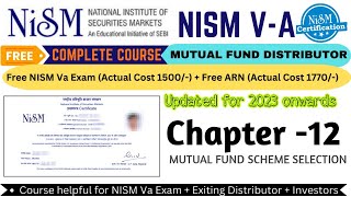 NISM Mutual Fund Chapter 12  MUTUAL FUND SCHEME SELECTION  NISM VA Mutual Fund Exam Preparation [upl. by Sarah187]