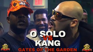 O SOLO vs KANG  GATES of the GARDEN  3 ROUND RAP BATTLE [upl. by Olli992]