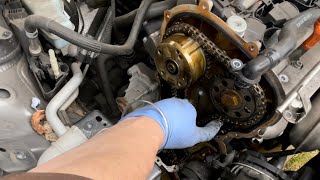 W204 M271 install timing chain [upl. by Innig139]