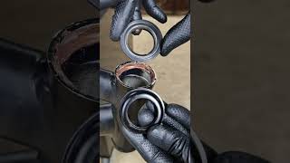 First headset service since 2001 Old MTB build Part 9  headset bearings greasing and assembly [upl. by Lamarre]