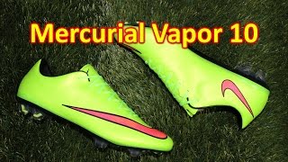 Nike Mercurial Vapor 10 Electric Green  Unboxing  On Feet [upl. by Kennie399]