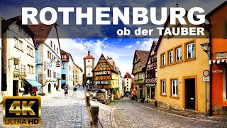 ROTHENBURG ob der TAUBER Part 1  City Walking Tour  4K UHD  ⛅  🇩🇪  GERMANY [upl. by Bearce]