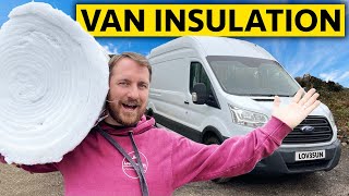 THE BEST INSULATION FOR A CAMPER VAN FORD TRANSIT [upl. by Hoseia]