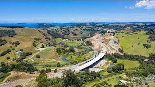 Ara Tūhono – Pūhoi to Warkworth Project Flyover Christmas 2020 [upl. by Ggerc]