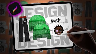 DESIGN a CLOTHING BRAND With PROCREATE [upl. by Hsina]