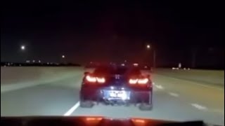 C7 Corvette enters ghost mode running from the police [upl. by Onitnerolf]