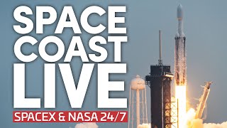 Space Coast Live 247 Views of NASA SpaceX Falcon 9 Operations and Starship Pad Construction [upl. by Zetana]