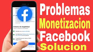 👉quotCOMO SOLUCIONAR El PROBLEMA DE MONETIZACION EN FACEBOOK quot2024 monetizacion de facebook [upl. by Novyaj]