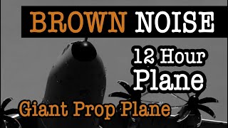 Propeller Plane Sleep Sounds  brown noise  12 hours Giant Propeller Airplane Interior Ambience [upl. by Arihay]