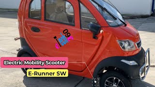 ERunner SW Enclosed HeatedAir Conditioned Electric Mobility Scooter Features and Full Specs [upl. by Aicatsanna]