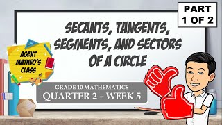 Math 10 Q2 Week 5 Part 1 of 2  Secants Tangents Segments and Sectors of a Circle [upl. by Ael240]