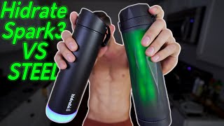 The Worlds Smartest Water Bottle Hidrate Spark 3 vs Hidrate Spark Steel [upl. by Adniled]