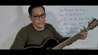 La Bondad de Dios Tutorial Guitarra Rodrigo Ma [upl. by Nero305]