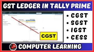 How To Create Gst Ledger CGST SGST IGST CESS in Tally Prime [upl. by Napas997]