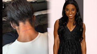 Simone Biles  husband  Simone Biles pays tribute to husband Jonathan Owens  with tiny new tattoo [upl. by Keldah]