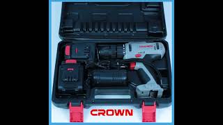 CROWN Perceuse Visseuse 12V مفك البراغي و مثقاب كهربائي لاسلكي 2في1 بسرعتين مع بطاريتين لشحن سريع [upl. by Hpejsoj]