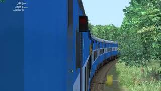 WDM3D hauling Express Train in Indian Train Simulator [upl. by Devland]