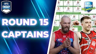 Round 15 Captains  AFL Fantasy 2024 [upl. by Patty]