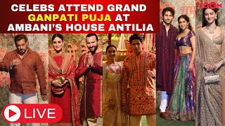 Ambani Ganpati Puja 2024 LIVE Salman SidharthKiara Shraddha attend Ganesh Puja at Antilia [upl. by Tullus]