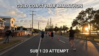 Gold Coast Half Marathon 2023  Sub 120 attempt [upl. by Suoivatram]