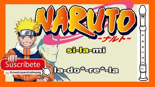 Naruto 😢 Sadness And Sorrow RECORDER  FLAUTA DULCE Notas [upl. by Lefty370]