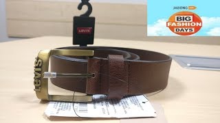 Levis  Brown Leather Belt  BIG FASHION DAYS  Jabong  Unboxing [upl. by Suoicul285]