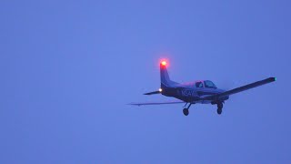 Grumman American AA5 Traveler Dusk Takeoff 4K Video [upl. by Nnyluqcaj]