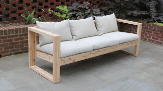 DIY Modern Outdoor Sofa  The Falcon Wing Sofa [upl. by Satterfield]