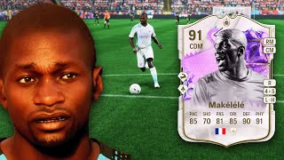 91 BIRTHDAY ICON SBC CLAUDE MAKELELE IS INSANE IN EA FC 24 [upl. by Noyart]