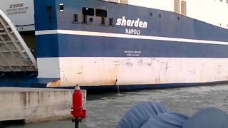 Tirrenia Sharden  Attracco a Civitavecchia [upl. by Laro]