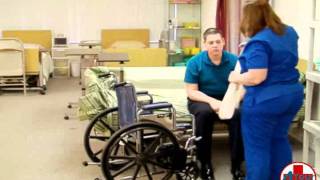 Instructional Video for Transfer a Patient from Bed to Wheelchair [upl. by Kentigera70]